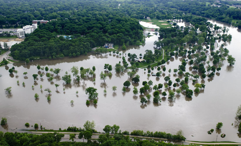 June 2013 Flooding of the Iowa River in Iowa City, Iowa. <br/>CREDIT: Aneta Goska/Iowa Flood Center June 2013 Flooding of the Iowa River in Iowa City, Iowa. <br/>CREDIT: Aneta Goska/Iowa Flood Center