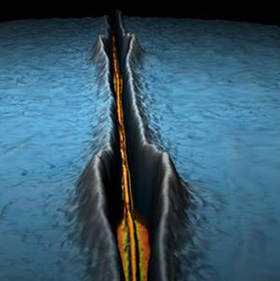 Thermal gradients associated with mild heating of a metallic carbon nanotube induces thermocapillary flows in a thin organic overcoat.  The result is an open trench with the tube at the base.