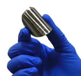 The same 20-micron spalled GaN film, demonstrating the film’s flexibility. 2Credit: Bedell/IBM Research