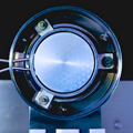 View into the test generator, looking at the emitter (~ 3 cm diameter).