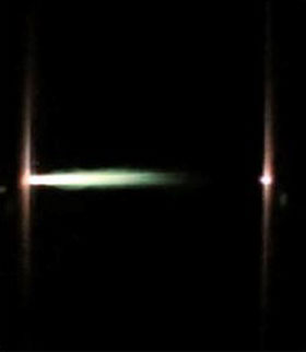 A photo of the plasma jet generated by the capillary discharge. Credit: Li/Xiong/Cheng/Peng/Pan