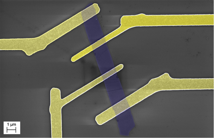 Atomic force microscopy image of a representative MoS2 thin-film transistor. Credit--Alexander A. Balandin/University of California-Riverside