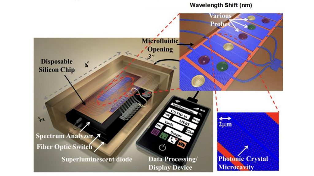 A sample optical detection platform for rapid COVID-19 diagnosis. CREDIT: Asghari et al.